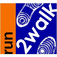 tshirt image coming soon Orange & Blue square walk2walk logo over left front chest